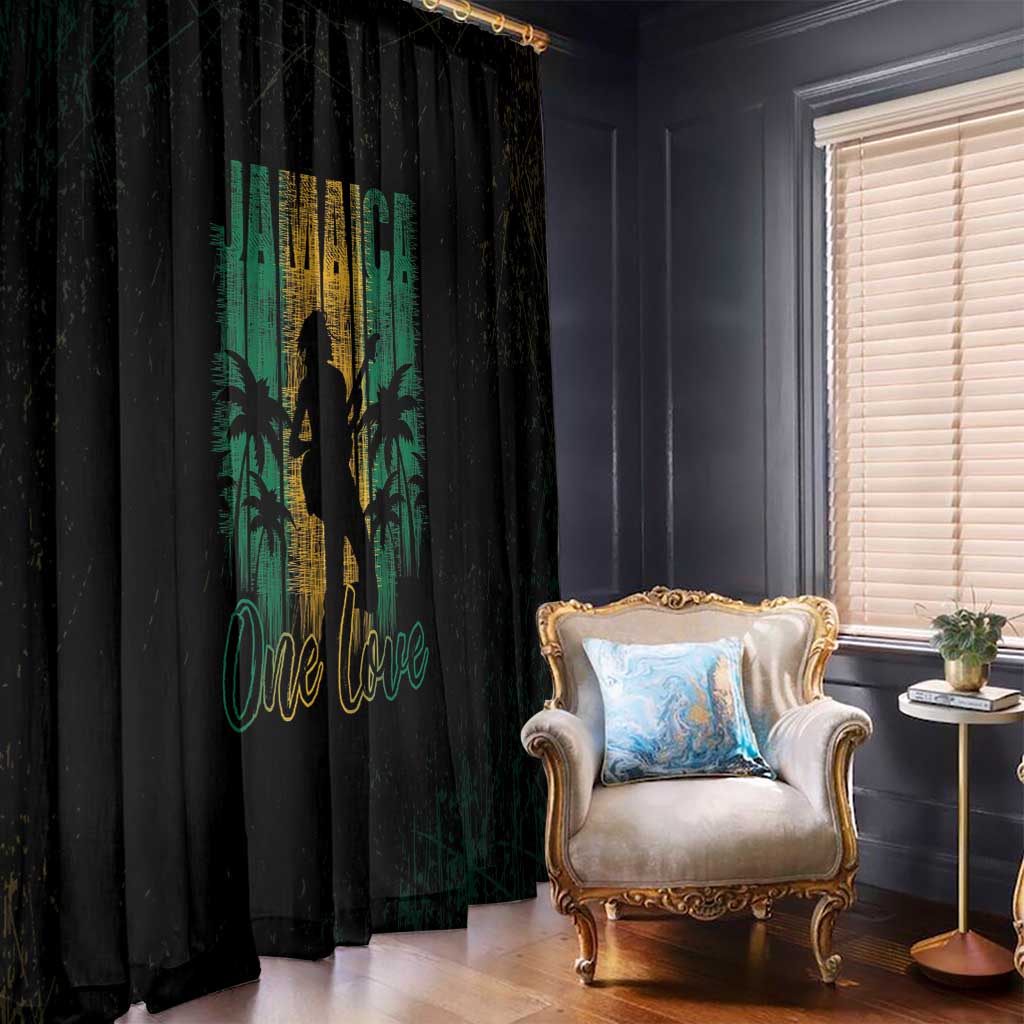 Jamaica One Love Grunge Window Curtain Jamrock - Wonder Print Shop