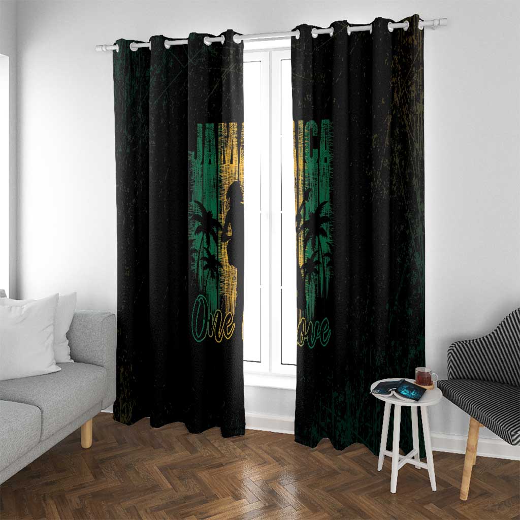 Jamaica One Love Grunge Window Curtain Jamrock - Wonder Print Shop