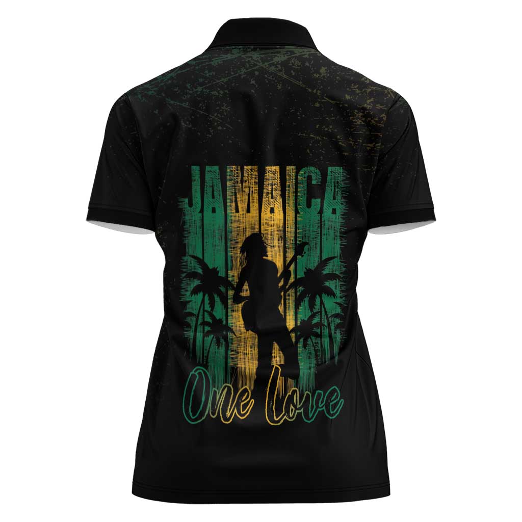 Jamaica One Love Grunge Women Polo Shirt Jamrock - Wonder Print Shop
