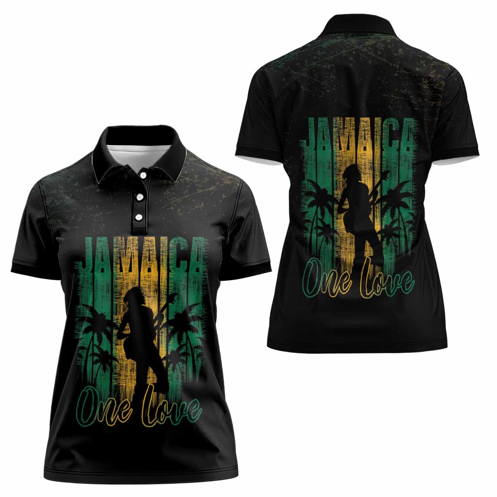 Jamaica One Love Grunge Women Polo Shirt Jamrock - Wonder Print Shop