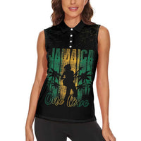 Jamaica One Love Grunge Women Sleeveless Polo Shirt Jamrock - Wonder Print Shop
