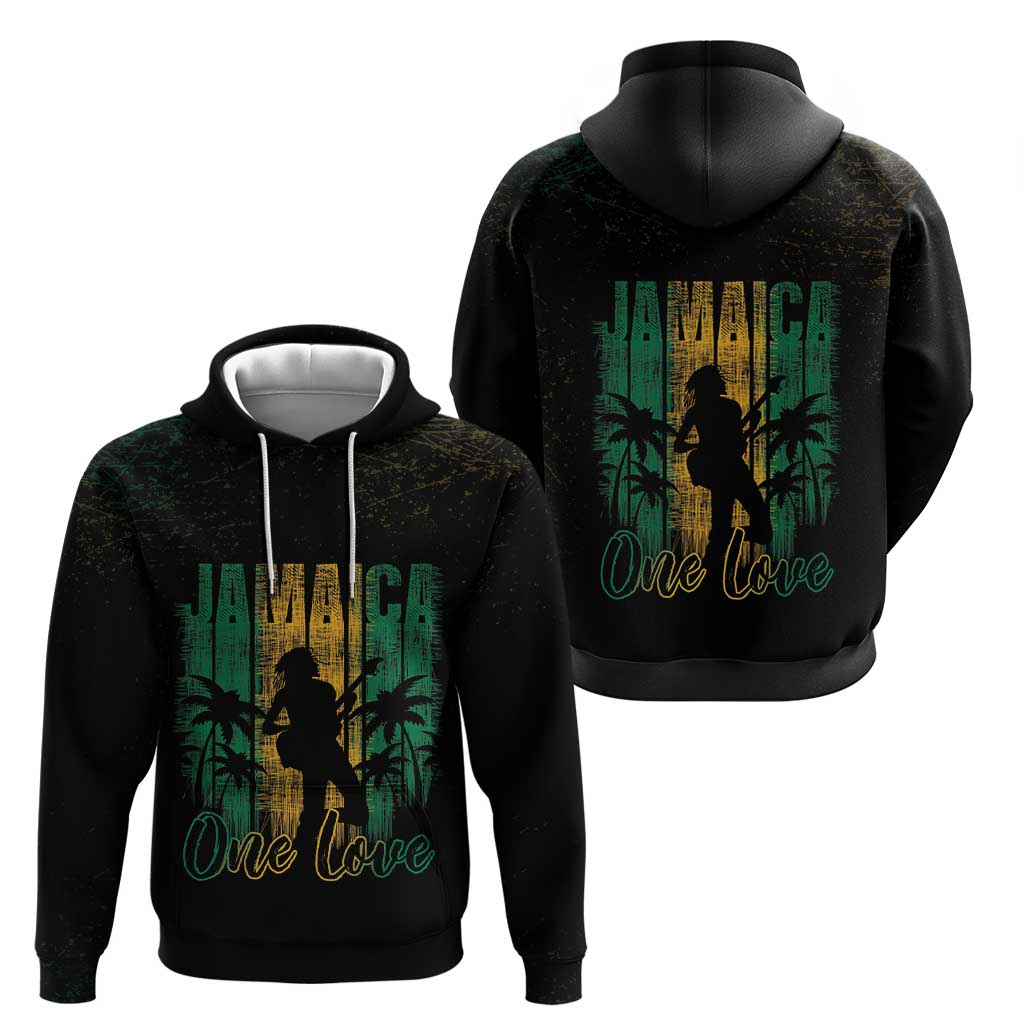Jamaica One Love Grunge Zip Hoodie Jamrock - Wonder Print Shop