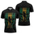 Jamaica One Love Grunge Zipper Polo Shirt Jamrock - Wonder Print Shop