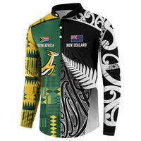 Custom Rugby South Africa New Zealand Greatest Rivals Button Sweatshirt Tribal Motifs