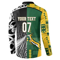 Custom Rugby South Africa New Zealand Greatest Rivals Button Sweatshirt Tribal Motifs