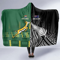 Rugby South Africa New Zealand Greatest Rivals Hooded Blanket Tribal Motifs