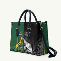 Rugby South Africa New Zealand Greatest Rivals Leather Bag Tribal Motifs