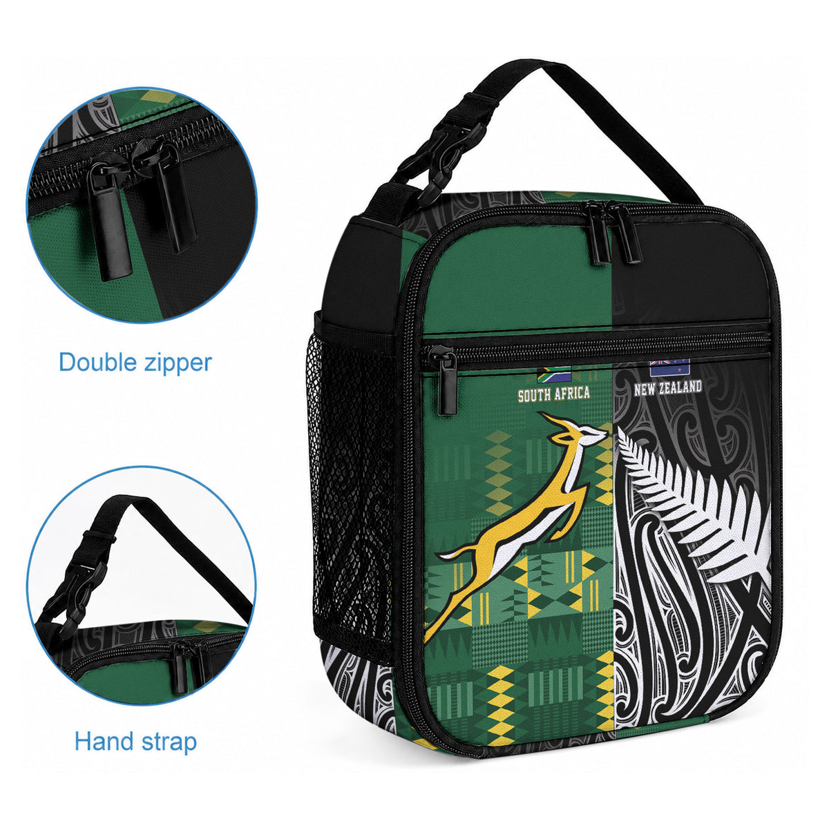 Rugby South Africa New Zealand Greatest Rivals Lunch Bag Tribal Motifs