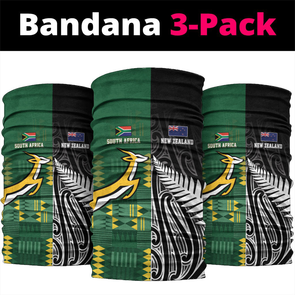 Rugby South Africa New Zealand Greatest Rivals Neck Gaiter Tribal Motifs