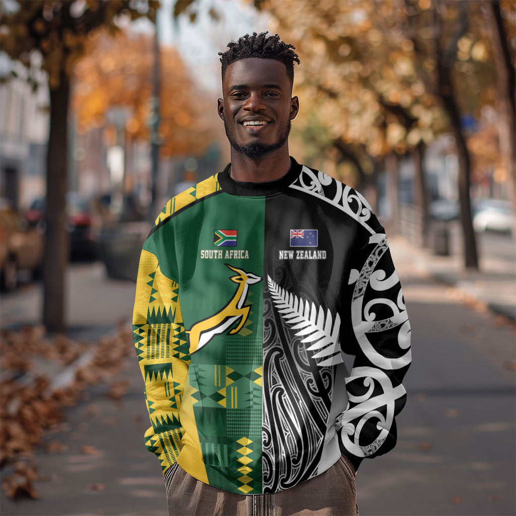 Custom Rugby South Africa New Zealand Greatest Rivals Sweatshirt Tribal Motifs