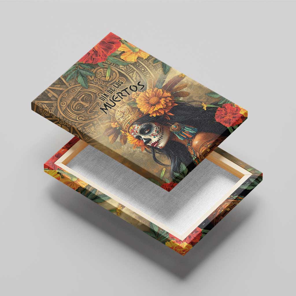 Dia de Los Muertos Mexico Canvas Wall Art Aztec Goddess Mictecacihuatl LT7 - Wonder Print Shop