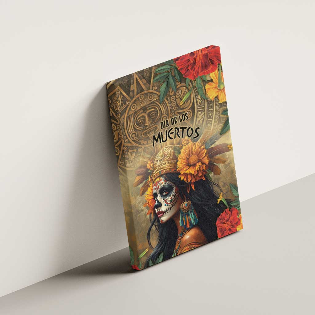 Dia de Los Muertos Mexico Canvas Wall Art Aztec Goddess Mictecacihuatl LT7 - Wonder Print Shop