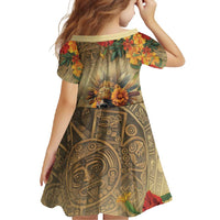 Dia de Los Muertos Mexico Family Matching Mermaid Dress and Hawaiian Shirt Aztec Goddess Mictecacihuatl LT7 - Wonder Print Shop