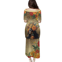 Dia de Los Muertos Mexico Family Matching Puletasi and Hawaiian Shirt Aztec Goddess Mictecacihuatl - Wonder Print Shop