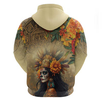 Dia de Los Muertos Mexico Hoodie Aztec Goddess Mictecacihuatl - Wonder Print Shop