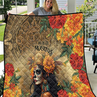 Dia de Los Muertos Mexico Quilt Aztec Goddess Mictecacihuatl - Wonder Print Shop