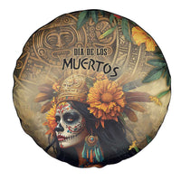 Dia de Los Muertos Mexico Spare Tire Cover Aztec Goddess Mictecacihuatl - Wonder Print Shop