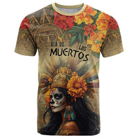 Dia de Los Muertos Mexico T Shirt Aztec Goddess Mictecacihuatl - Wonder Print Shop