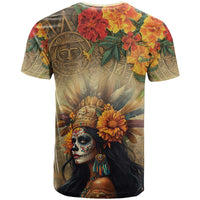 Dia de Los Muertos Mexico T Shirt Aztec Goddess Mictecacihuatl - Wonder Print Shop