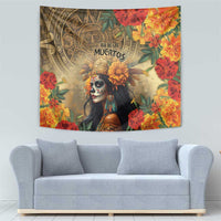 Dia de Los Muertos Mexico Tapestry Aztec Goddess Mictecacihuatl - Wonder Print Shop