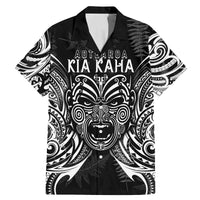 Custom New Zealand Rugby Family Matching Mermaid Dress and Hawaiian Shirt 2023 World Cup Aotearoa Haka Face LT7 - Wonder Print Shop