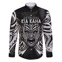 Custom New Zealand Rugby Family Matching Puletasi Dress and Hawaiian Shirt 2023 World Cup Aotearoa Haka Face - Wonder Print Shop