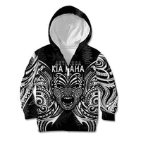 Custom New Zealand Rugby Kid Hoodie 2023 World Cup Aotearoa Haka Face - Wonder Print Shop