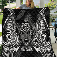 Custom New Zealand Rugby Quilt 2023 World Cup Aotearoa Haka Face - Wonder Print Shop