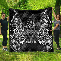 Custom New Zealand Rugby Quilt 2023 World Cup Aotearoa Haka Face - Wonder Print Shop