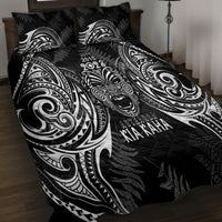 Custom New Zealand Rugby Quilt Bed Set 2023 World Cup Aotearoa Haka Face - Wonder Print Shop