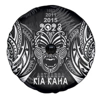 Custom New Zealand Rugby Spare Tire Cover 2023 World Cup Aotearoa Haka Face - Wonder Print Shop