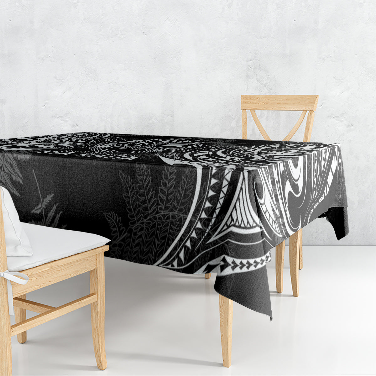 Custom New Zealand Rugby Tablecloth 2023 World Cup Aotearoa Haka Face - Wonder Print Shop