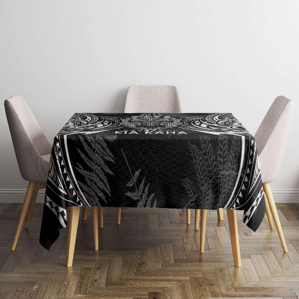 Custom New Zealand Rugby Tablecloth 2023 World Cup Aotearoa Haka Face - Wonder Print Shop