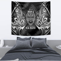 Custom New Zealand Rugby Tapestry 2023 World Cup Aotearoa Haka Face - Wonder Print Shop