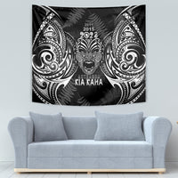 Custom New Zealand Rugby Tapestry 2023 World Cup Aotearoa Haka Face - Wonder Print Shop