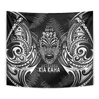 Custom New Zealand Rugby Tapestry 2023 World Cup Aotearoa Haka Face - Wonder Print Shop