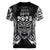 Custom New Zealand Rugby Women V Neck T Shirt 2023 World Cup Aotearoa Haka Face - Wonder Print Shop