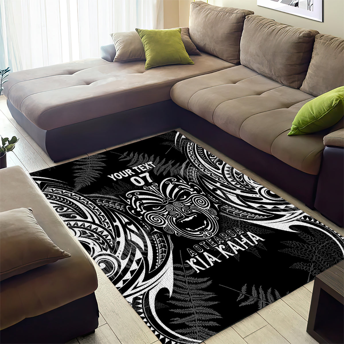 New Zealand Rugby Area Rug 2023 World Cup Aotearoa Create History LT7 - Wonder Print Shop