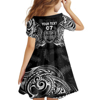New Zealand Rugby Family Matching Tank Maxi Dress and Hawaiian Shirt 2023 World Cup Aotearoa Create History - Wonder Print Shop