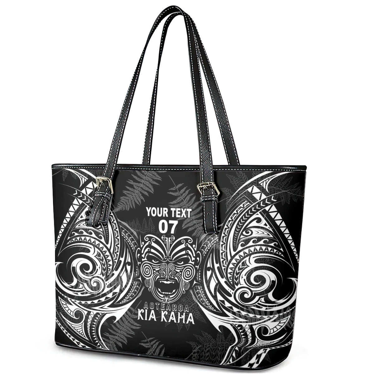 New Zealand Rugby Leather Tote Bag 2023 World Cup Aotearoa Create History - Wonder Print Shop