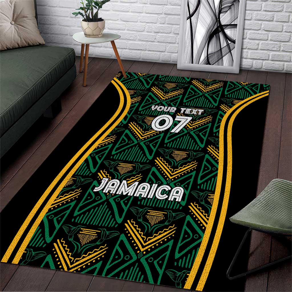 Jamaica Reggae Boyz Custom Area Rug Ethnic Motifs LT7 - Wonder Print Shop