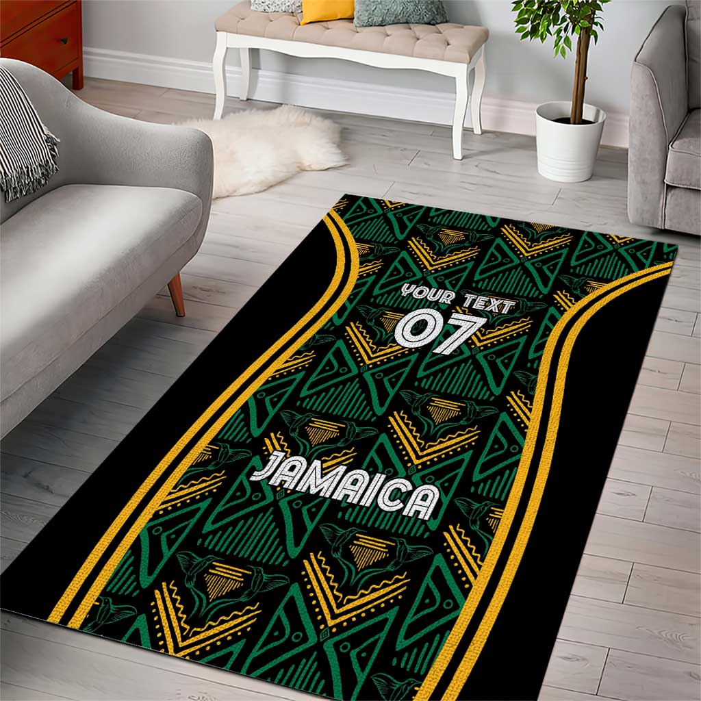 Jamaica Reggae Boyz Custom Area Rug Ethnic Motifs LT7 - Wonder Print Shop