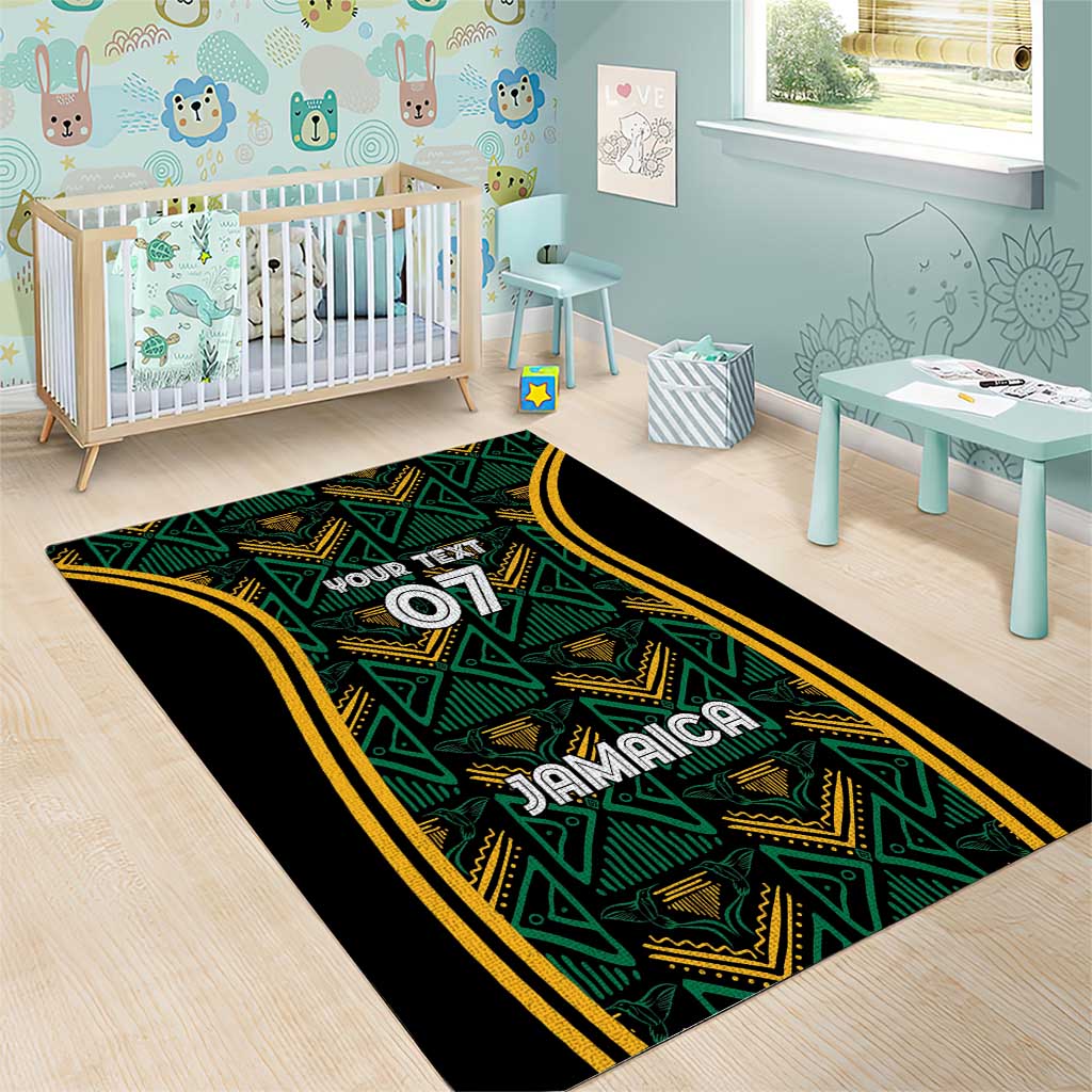 Jamaica Reggae Boyz Custom Area Rug Ethnic Motifs LT7 - Wonder Print Shop