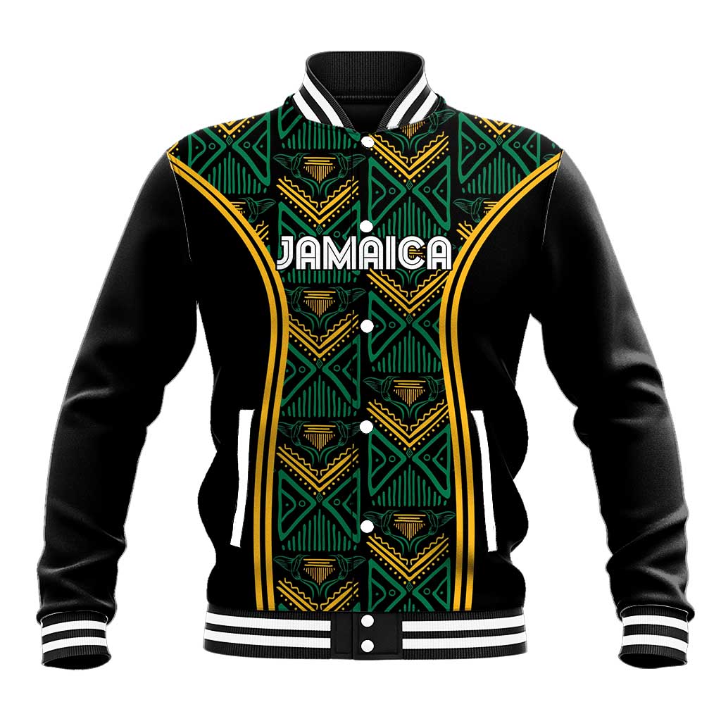 Jamaica Reggae Boyz Custom Baseball Jacket Ethnic Motifs LT7 - Wonder Print Shop
