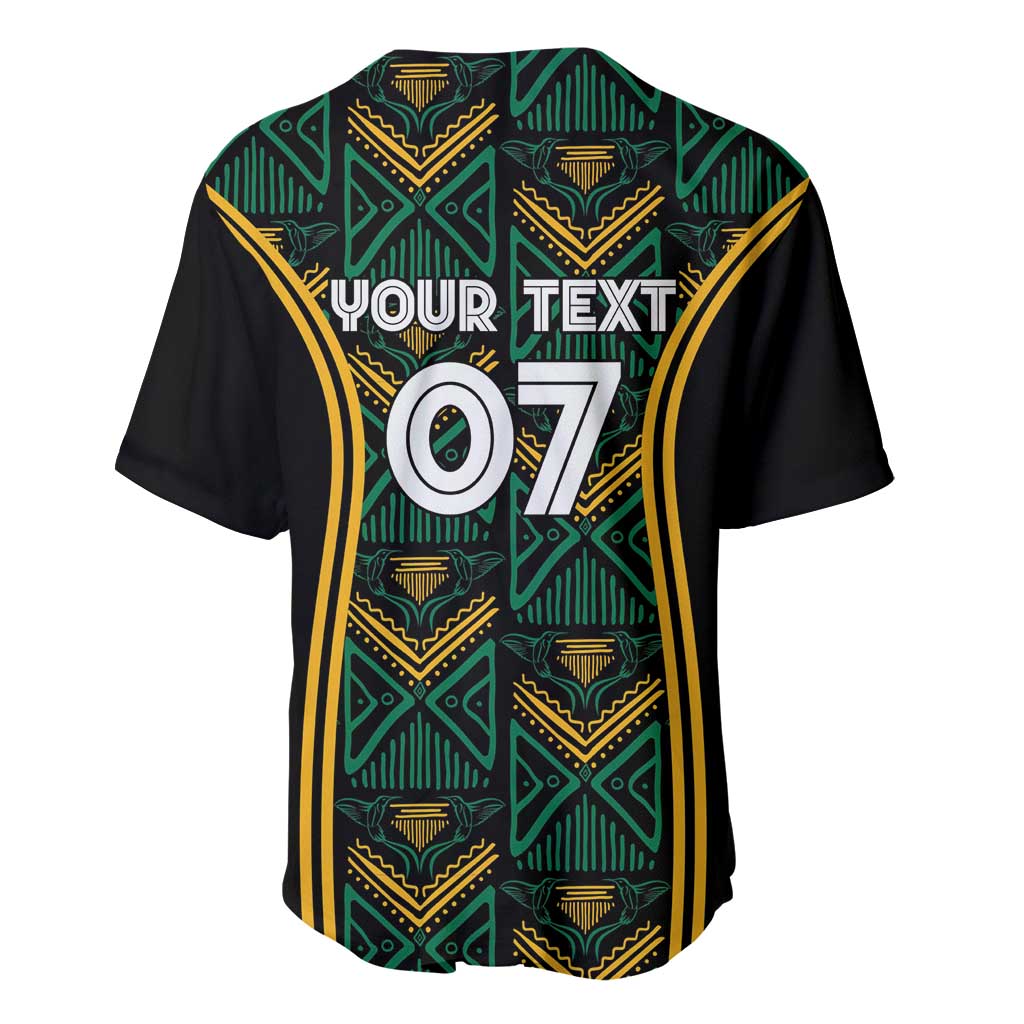 Jamaica Reggae Boyz Custom Baseball Jersey Ethnic Motifs LT7 - Wonder Print Shop