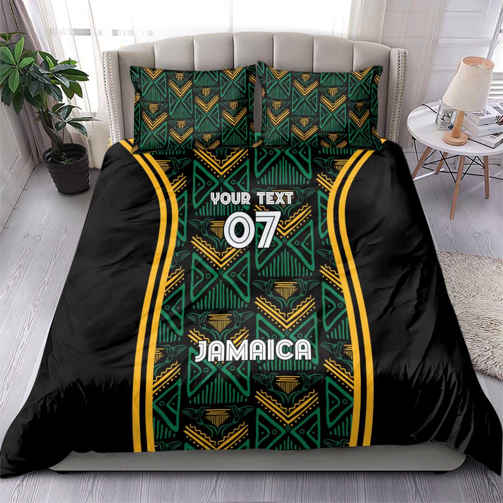 Jamaica Reggae Boyz Custom Bedding Set Ethnic Motifs LT7 - Wonder Print Shop