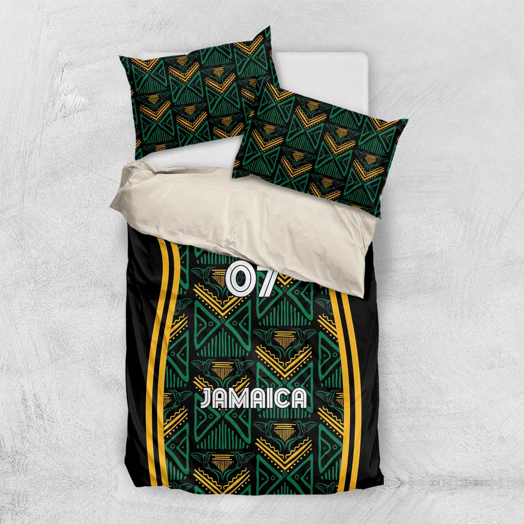 Jamaica Reggae Boyz Custom Bedding Set Ethnic Motifs LT7 - Wonder Print Shop