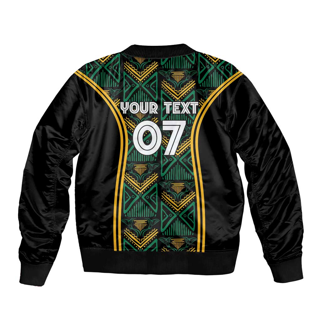 Jamaica Reggae Boyz Custom Bomber Jacket Ethnic Motifs LT7 - Wonder Print Shop