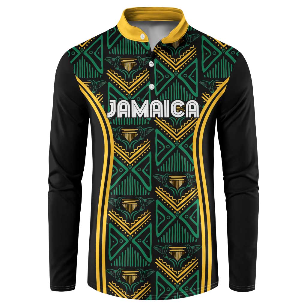 Jamaica Reggae Boyz Custom Button Sweatshirt Ethnic Motifs LT7 - Wonder Print Shop