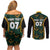 Jamaica Reggae Boyz Custom Couples Matching Off Shoulder Short Dress and Long Sleeve Button Shirt Ethnic Motifs LT7 - Wonder Print Shop